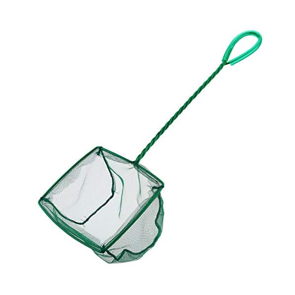 Uniclife-15cm-Aquarium-Fish-Net-Fine-Mesh-Fish-Catch-Nets-with-Plastic-Handle-Green Uniclife 10/15/20/25 cm Aquarium Fish Net Fine Mesh Fish Catch Nets with Plastic Handle - Green