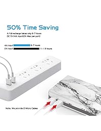 POWEROWL Cargador portátil de alta capacidad de 20000 mAh cargador de batería externa con linterna LED dual USB 4,8 A salida y entrada compatible con iPhone iPad Samsung y más