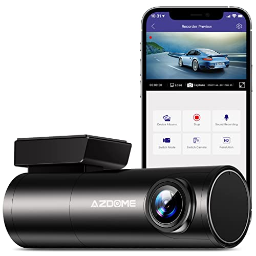 AZDOME M300 Car Dash Cam, WiFi and Voice Control Smart Dash Camera