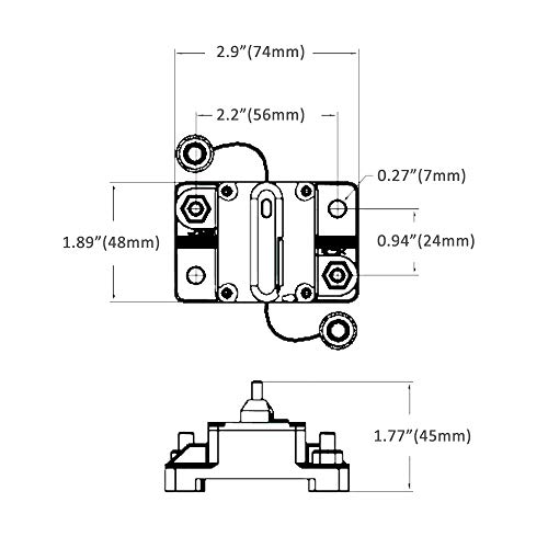 3 Circuit+Breaker+Automotive+12V+42VDC+Waterproof