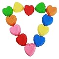 niceeshop(TM) Non Stick Heart Shape Bread Jelly Muffin Silicone Cupcake Case(Set of 12,Random Color)