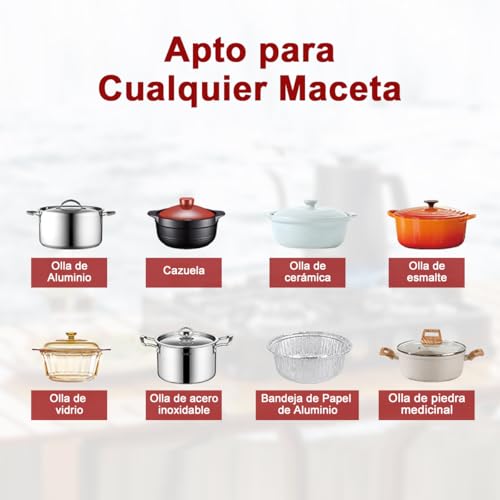 Parrilla de Gas 4 Quemadores, Estufa de Sobreponer Recubrimiento en Polvo Sobre Chapa Metálica con Tapa Rejilla Cuadrada para Ollas Perilla PP Estufa de Mesa para Gas LP Cocina Camping 47.8*47.8*6cm