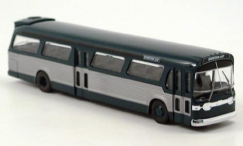 Fishbowl American Bus, dark green, Model Car, Ready-made, Busch 1:87