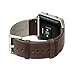 For Fitbit Blaze Bands, bayite Accessory Leather Wristband for Fitbit Blaze Smart Watch Chocolate Brown Large 6.3 - 8.1 inches
