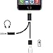 SOKAD iPhone 7/7 Plus 2-in-1 Lightning Charging Cable 3.5 mm Headphone Adapter and Lightning Charging Port Extension Cable for Apple Devices,Compatible with iOS 10.3, No Music Control