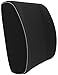 Vremi Premium Memory Foam Lumbar Back Support Pillow and Chair Cushion with Hypoallergenic Cover, Black