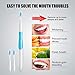 Kikole Sonic Electric Toothbrush with 2 Extra Replacement Brush Heads,Waterproof Whitening Prevent Tooth Decay Removes Plaque 3 Colors (Light Blue)