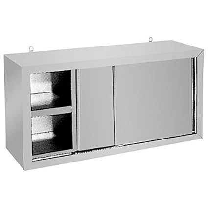 Custom Wall Mounted Cabinets With Middle Shelf And Sliding Door