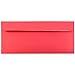 JAM PAPER #10 Business Colored Recycled Envelopes with Peel and Seal Closure - 4 1/8 x 9 1/2 - Red Recycled - 50/Pack