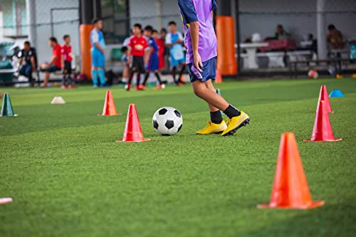 Excefore 7 Inch Plastic Traffic Cones 12Pcs Sport Training Agility Marker Cone for Soccer, Skating, Football, Basketball, Indoor and Outdoor Games
