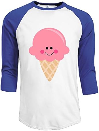 Man Best Ice Cream Is My Favorite Cotton 3/4 Raglan Shirts Boyfriend Jersey Shirt