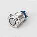 APIELE 16mm Momentary Push Button Switch On Off Stainless Steel with 12V LED Angel Eye Head for 16mm 0.63