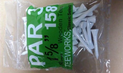 1 5/8'' 50 Pieces of White Color Wooden Golf Tee