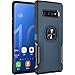 CEGAR Samsung Galaxy S10 Plus Case, Stylish Dual Layer Hard PC Back Case with 360 Degree Rotation Finger Ring Grip Kickstand, Magnetic Car Mount Compatible with Samsung Galaxy S10 Plus (V-Blue)