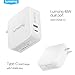 Lumsing 48W Dual Port Quick Charge 3.0 and USB Type-C Wall Charger with Foldable Plug for Google Nexus 6P, HTC 10, Galaxy S7, LG G5 and more