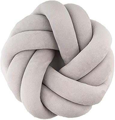 Amazon Com Light Gray Soft Knot Ball Cushions Sofa Lumbar Pillow