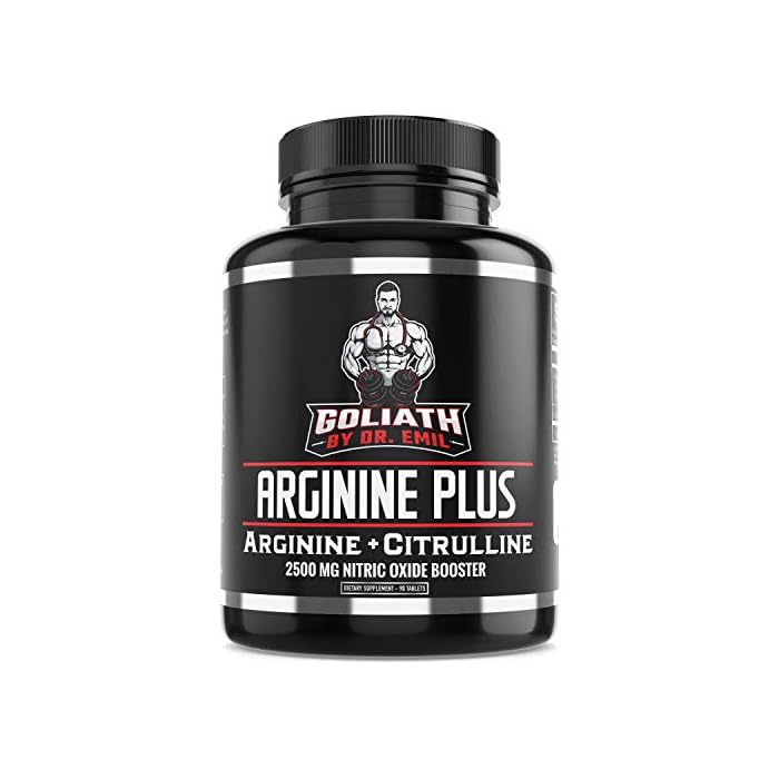 Dr. Emil's ARGININE Plus - L Arginine + L Citrulline - 2500 MG High Dose NO Booster Tablets - Nitric Oxide Supplement…
