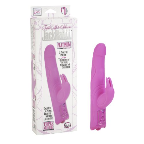 California Exotic Novelties Triple Motor Silicone Jack Rabbit - Pink image