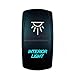 STVMotorsports Laser Blue Rocker Switch INTERIOR LIGHTS 20A 12V On/Off LED Lights
