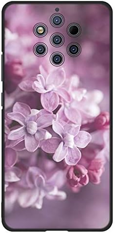 Aksuo for Nokia 9 PureView Case, Women Girls boy Men Printed Black Design Plastic Case with TPU Bumper Protective Cover,Beloved Flower