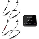 Avantree HT41866 - Dual Wireless TV Earbuds with Bluetooth Transmitter | 20-Hour Battery Life with No Lip-Sync Delay, Plus Optical, RCA, and AUX Support for Easy TV Setup.