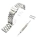Rerii 22mm Width Stainless Steel Watch Band Strap with Quick-Release Pins for Moto 360 2 46mm / Samsung Gear 2,Gear 2 Neo,Gear 2 Live/LG G Watch W100,R W110,Urbane W150 / Pebble Time & Time Steel