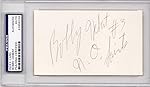 Bobby Hebert Signed - Autographed New Orleans Saints 3x5 inch Index Card - PSA/DNA Authenticity (COA) - PSA Slabbed Holder