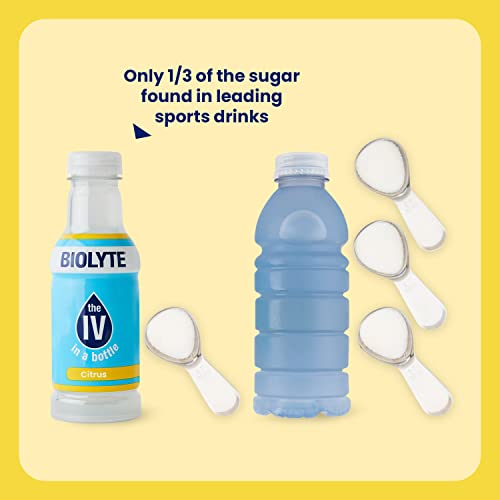 BIOLYTE Rehydration Drink Electrolyte and Fluid Replacement the IV in a Bottle 12 Pack