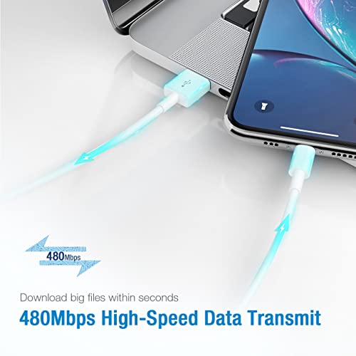 [Apple MFi Certified] Phone Charger, 6FT Lighting Cable Lighting to USB Cable Compatible with Phone 13/13 Pro/13 Pro Max/12/12 Mini/12 Pro/11/11 Pro/Xs Max/XR/X/AirPods Pro and More (5 pcs)