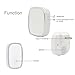 Refoss Smart Wireless Doorbell with 2 Remote Buttons Transmitters (Batteries Provided) and 1 Plugin Receiver Operating at 500-feet Range with 36 Melodies, CD Quality Sound and LED Flash, White