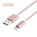 CableCreation 6FT Lightning to USB Data Sync Cable, [Apple MFi Certified] Long Braided iPhone Charger for iPhone 11 / X/XS/XR/8/8 Plus/ 7/7 Plus / 6 / 6S Plus/iPad Air/Air 2, Rose Gold
