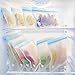 Wattne [10 Pack] Reusable Sandwich & Snacks Bags, Reusable Ziplock Storage Bags Freezer Safe, Extra Thick PEVA Material BPA/Plastic Free Bags for Lunch, Snacks, Toiletries, Make-up,Blue
