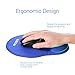 VicTsing Mouse Pad with Gel Wrist Rest, Mousepad with Non-Slip PU Base Mouse Mat for Home, Office & Travel, Blue