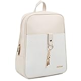 Copi Women's Modern Design Simple fashion Small Backpacks Saffiano ivory