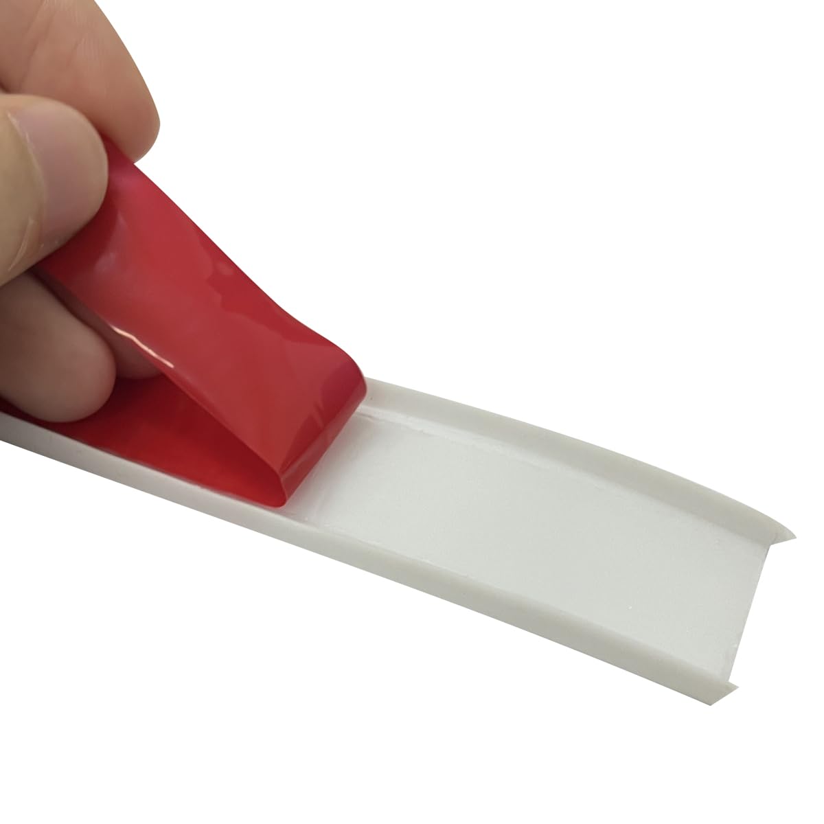 16.4ft Self Adhesive Flexible U Channel Edge Protecter,Furniture Veneer Rubber Edge Banding,TPE Flexible Furniture Edge Protector for Cabinet Repair Furniture Restoration(18MM, White)