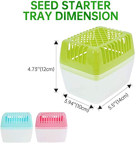 KORAM Seed Tray Kit, Seed Planting Tray for Cat Grass, Tray for Seedling Organic Pet Cat Grass Growing with Non-Slip Stickers, Natural Hairball Control Healthy Treat for Cats (Seed Not Included)
