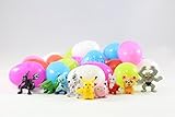 Moddan Pokemon Mini Assorted Figures Toy Topper Filled - 24 Pieces - Christmas Birthday Party Favor Easter Eggs