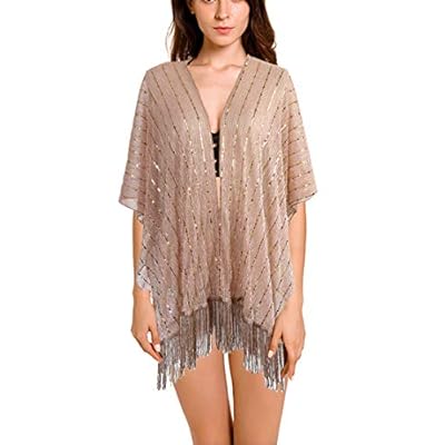 Zakia Women's sequins shirt scarf shawl party party shrug shirt blouse jacket Zakia Women's sequins shirt scarf shawl party party shrug shirt blouse jacket