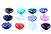 Heart Pendants 20pcs Small Love 0.63inch Charms Crystal Heading Chakra Stone Pendants for Necklace Earring Jewelry Making