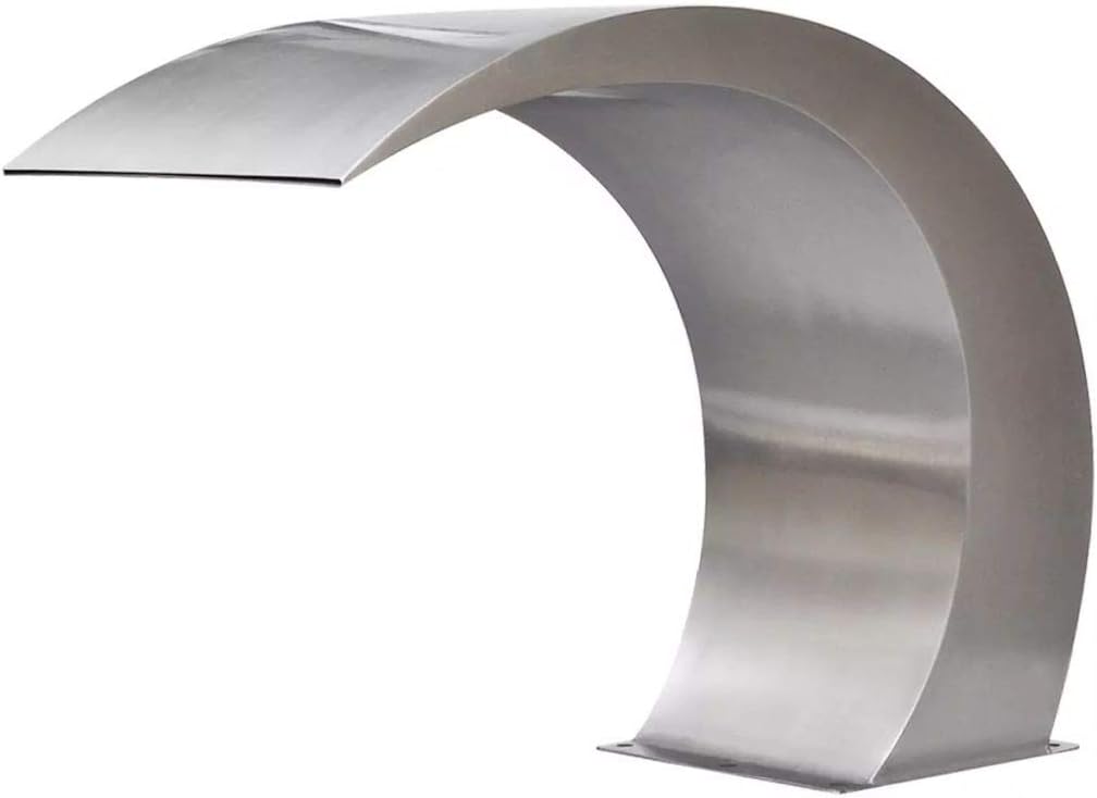 Unfade Memory Pool Fountain Garden Waterfall Stainless Steel Pond Waterfall Spillway for Garden Ponds, Swimming Pools