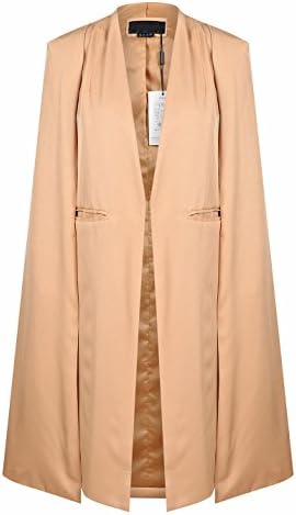hodoyi Womens Open Front Cloak Cape Lightweight Trench Coat Longline Blazer