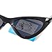 GIFIORE Cat Eye Sunglasses for Women Polarized, Vintage Retro Narrow Cateye Frame Sun Glasses (Black Frame Grey Polarized Lens)