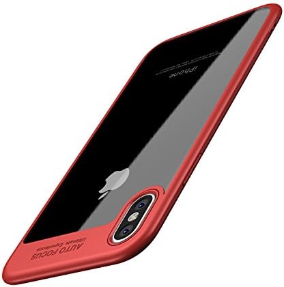iPhone X Case,iPhone X Cover, iPhone 10 Ten Case,Soft Carbon Fiber Ultra Hybrid Thin Cover TPU Soft Cover Anti-Drop Protect Phone Case For iPhone X Type C/Red