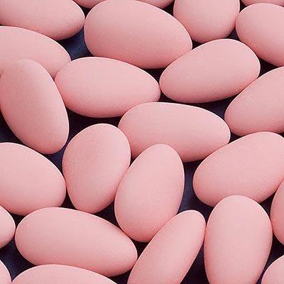 Sugared Almonds Pink, Luxury Wedding Favour Confectionery Sweets (1kg Box / Approx 250 Pieces)