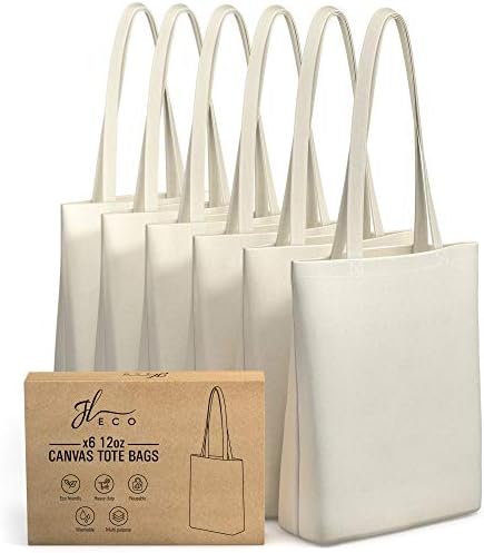 JL ECO Blank Heavy Duty Canvas Tote Bags