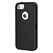 iPhone 5 Case, FOGEEK Heavy Duty PC and TPU Combo Protective Defender Body Armor Case Compatible for iPhone 5 & iPhone 5S（not Support Fingerprint Function）(Black)