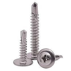 #8 x 1" (100 pcs) Stainless Wafer Head Self