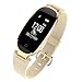 WFCL Fitness Tracker, Waterproof Activity Tracker with Pedometer Step and Sleep Monitor Calorie Counter Smart Bracelet for Women (gold)