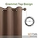 NICETOWN Window Treatment Thermal Insulated Solid Grommet Blackout Curtains/Drapes for Bedroom (1 Pair, 42 by 84 Inch, Cappuccino)