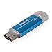 Onite 2 in 1 Multi-Function Micro USB Flash Drive (32G, Blue)